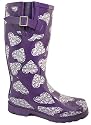 New Womens Purple Heart Festival Wellies Wellington Boots