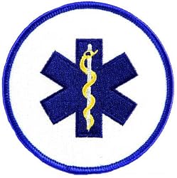 EMT EMS Star of Life Embroidered Patch Emergency Rescue Services Iron-On Ambulance Emblem
