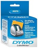 DYMO LabelWriter Filing Label, Hanging File Tab Inserts 1/5th Cut, White, 9/16 x 2, 260 per pack