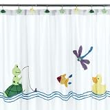 Frog Cotton Shower Curtain
