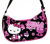Sanrio Black and Pink Hello Kitty Purse Handbag - Featuring Hello kitty; Great Gift Idea For Girls (Kids and Children's Tote Hand Bag)