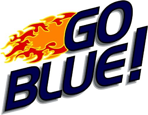 Childrens Toyshop  Sporting Goods : Go Blue! Temporary Tattoos