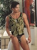 Mens Camouflage Tank g-string Thong Plus Dog Tag