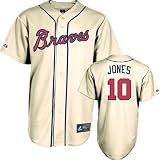 Chipper Jones Jersey: Youth Majestic Alternate Ivory Replica Atlanta Braves Jersey