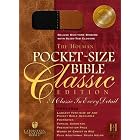 Click here to buy The Holy Bible: The Holman Christian Standard Pocket-Size, Black and Tan Suede Duo-Tone, Slide Tab Closure, Words of....