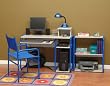 Symmetrix 3 Piece Study Collection In Blue By Studio RTA Furniture