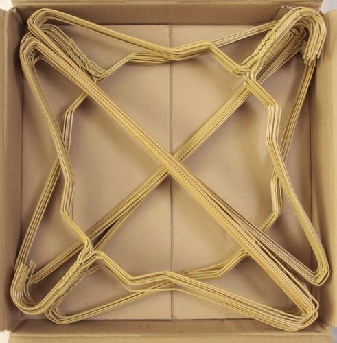 100 Tan Wire Hangers 18" 14.5 Gauge Clothes/Shirt Hangers