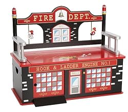 Levels of Discovery Firefighter Toy Box Bench