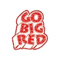 Go Big Red Cheek Glitter Decal 100-pk.