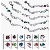 Avon Birthstone Swirl Link Tennis Bracelet Feb Amethyst by Avon