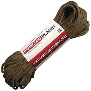Paracord Planet 100' 550lb Type III Coyote Brown Paracord