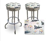 2 Pittsburgh Steelers NFL Football Themed Specialty / Custom Barstools Set