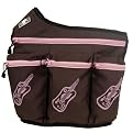 Diaper Dude Guitar Diaper Bag - Brown/ Pink