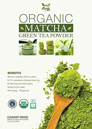 Organic Matcha Green Tea Powder - Organic Culinary Grade - 200g-7.05oz by OrganicJD (0, 7.05oz(200gram)) South Korea