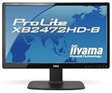 iiyama 24インチワイド液晶ディスプレイ VAパネル LEDバックライト 昇降・ピボット機能搭載 HDMIケーブル同梱モデル マーベルブラック PLXB2472HD-B1