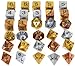 Gold, Silver Bronze Polyhedral Dice _ Set of 30 Dice