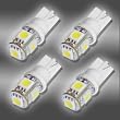 4x 194 168 5-SMD White High Power LED Car Lights Bulb