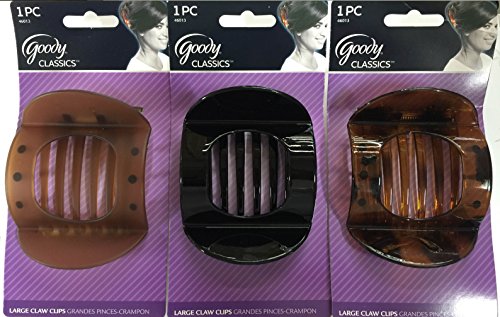 Womens classics large updo claw hair clip (pack of 3)