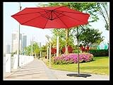 Outsunny Red 10 Ft Offset Patio Umbrella Outdoor Decor 0125R