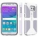 Speck Products Compatible Phone Case for Samsung Galaxy S6 - CandyShell Grip Case - White/Heather Purple Frustration Free Packaging