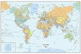 Brewster Wall Pops WPE99074 Peel & Stick World Dry-Erase Map with Marker