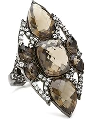 Sutra White Topaz and Smoky Ring, Size 7