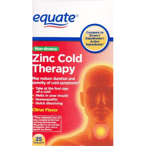 NonDrowsy Zinc Cold Therapy 25ct by Equate Compare to