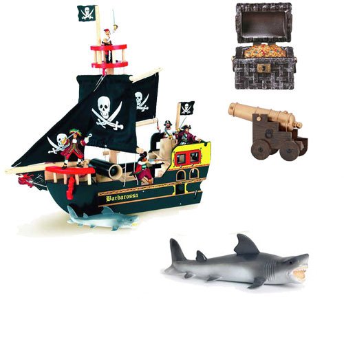 Click to see more detail Papo Wooden Barbarossa Pirate Ship With Accessory Bundle,cheap Papo Wooden Barbarossa Pirate Ship With Accessory Bundle