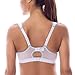 La Isla Women's No-Bounce Full-Support Racerback High Impact Sports Bra Light Blue 36DD