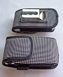 PREMIUM BLACK / GREY NYLON CASE POUCH WITH METAL CLIP for MOTOROLA RAZR V3 / MOTORAZR V3i / V3t / V3x / V3c / V3m / V3e / V3r.