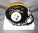 Rocky Bleier Autographed/Hand signed Pittburgh Steelers Mini Helmet w/ SB IX X XIII XIV Inscription