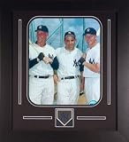 Mickey Mantle, Yogi Berra and Roger Maris New York Yankees - Pose - Framed 8x10 Photograph with Team Medallion