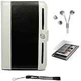 Professional Black and Grey Delux Leather Portfolio Protection Cover Case for Barnes and Noble NOOK Color eReader book + Includes a 4-inch eBigValue TM Determination Hand Strap Key Chain + Includes a Anti Glare Screen Protector + Includes White Crystal Clear High Quality HD Noise Filter Earphones ( 3.5mm Jack ). Professional Black and Grey Delux Leather Portfolio Protection Cover Case for Barnes and Noble NOOK Color eReader book + Includes a 4-inch eBigValue TM Determination Hand Strap Key Chain + Includes a Anti Glare Screen Protector + Includes White Crystal Clear High Quality HD Noise Filter Earphones ( 3.5mm Jack ).