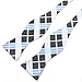 PenSee Mens Self Bow Tie Blue & Black Multi-color Plaids Woven Silk Bow Ties