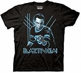 BIG BANG THEORY -- GLOWING SHELDON -- BLACK MENS TEE