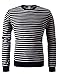 REGNA X Basic Men's Long Sleeve Crew Round Neck Knit Sweater