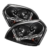 IMAGE OF Spyder Auto Hyundai Tucson Black DRL LED Crystal Headlight