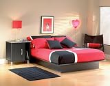 South Shore Furniture Basic Collection Full Platform Bed, Black