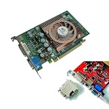 nVidia GeForce 7300GT 7300 GT 512M PCI-E X16 DDR2 Video card - PCI Express X16 - 128 Bit DDR II - DVI - D-Sub- HDTV out w/ DVI to VGA adapter