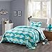 TT LINENS 2 Piece Kids Quilt Set Lightweight Bedspread Decoration Throw Blanket Teens Boys Girls Bed Printed Beach Sea Sea Life Bedding Coverlet Comforter Set/ 277 Fish Quilt (Twin)