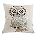 HOSL Owls Pattern Square Decorative Throw Pillow Case Cushion Cover 17.317.3 Inch(44CM44CM)