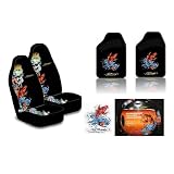 Ed Hardy Koi Fish 6-pc Set Seat Covers, Floor Mats, Steering Wheel Cover, Cling Blings Decal