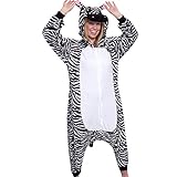 Sunrise Adult Giraffe Onesie Costume Kigurumi Pajamas (Medium, Zebra)