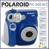 Polaroid PIC-300 Instant Camera in Blue + Accessory Kit