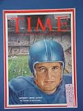 Bobby Layne Detroit Lions November 29 1954 Time Magazine Fabulous Beautiful Condition Professionally Matted Cover 11 X 14 Inch Size Delivered Ready For Framing