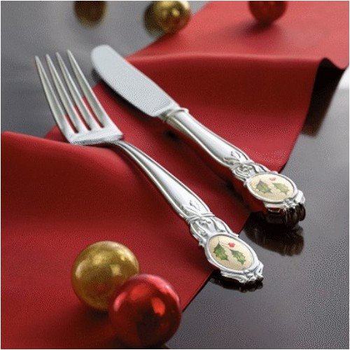 Lenox Flatware Holiday Platinum Four 5 Pc Flatware Place Settings