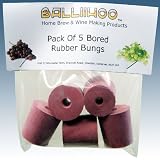 from Balliihoo Homebrew Home Brew & Wine Making - Balliihoo Rubber Bungs with Hole For Demijohn - Pack of 5