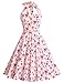 MUXXN Women's 50s Floral Print Backless Halter Cocktail Dress