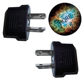HQRP Two 2-prong Plug Adapter Outlet Travel International USA to AU (Australia) AC Adaptor Converts plus HQRP Mousepad