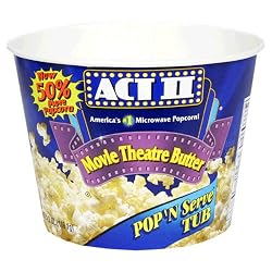 Act II Popcorn, Movie Theatre Butter Pop 'N Serve Tub, 4.2-Ounce Packages in a Tub (Pack of 36)